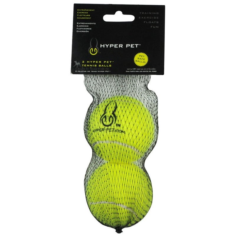 Hyper Pet Tennis Balls for Dogs; Pet Safe Dog Toys for Exercise and Training; 2 Count (Pack of 1); Colors May Vary; Green - Image 1
